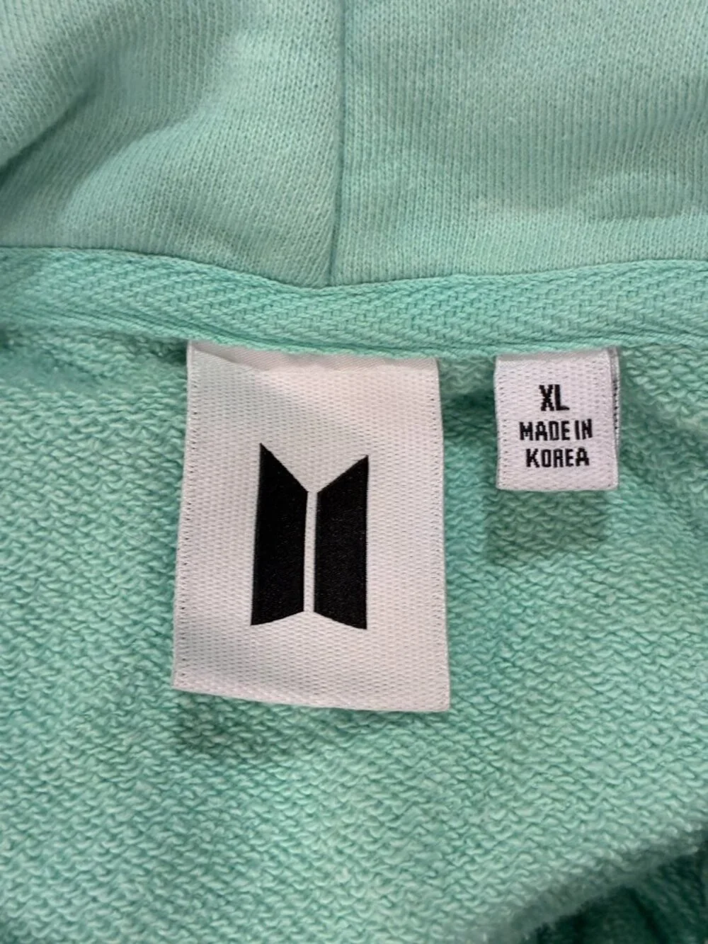 BTS Official ON 08 Mint Green Bring The Pain Big Hit Pullover Hoodie XL